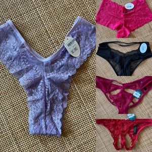 NWT Set of 5 sexy panties from Lovers Package sz S/M